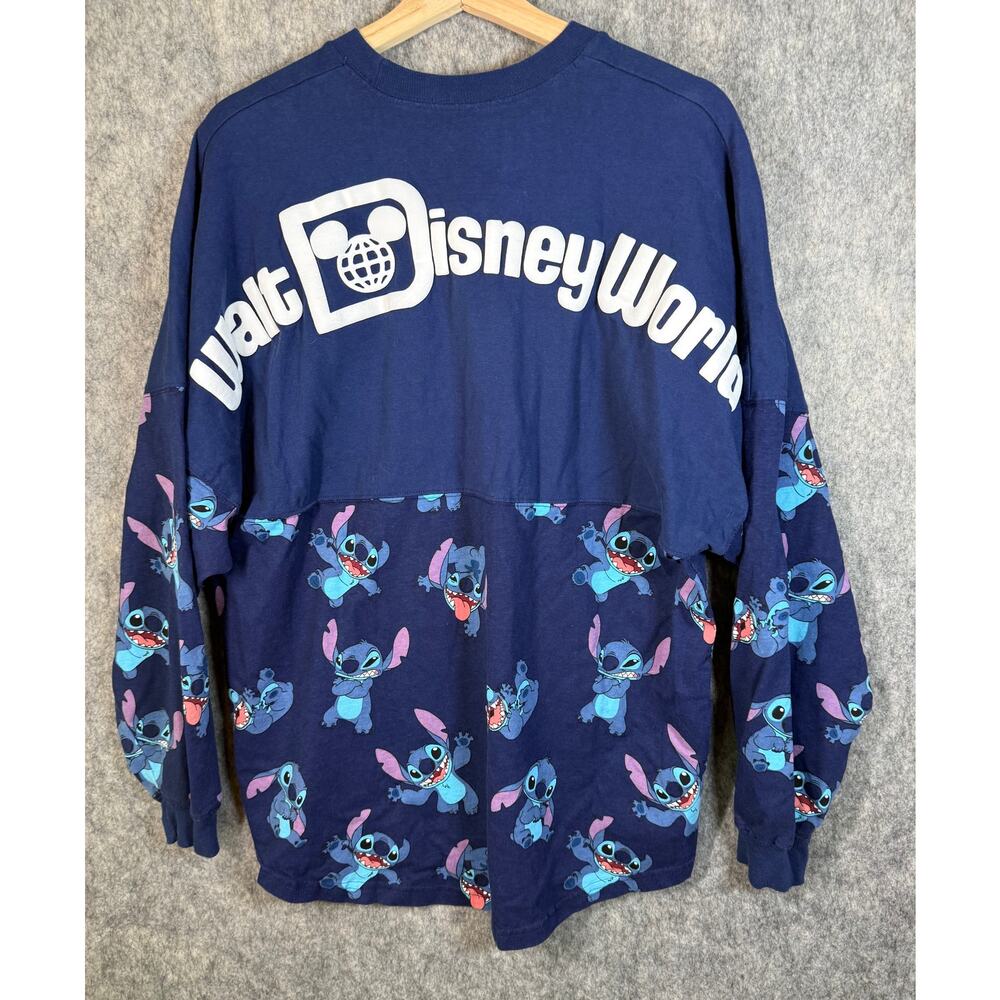 Disney World Stitch Spirit Jersey Blue Adult Large Long Sleeve All Over - Picture 5 of 10
